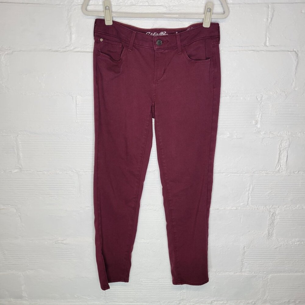 Eddie Bauer Women's Size 10P Petite Pants Slightly Curvy Slim Straight Red